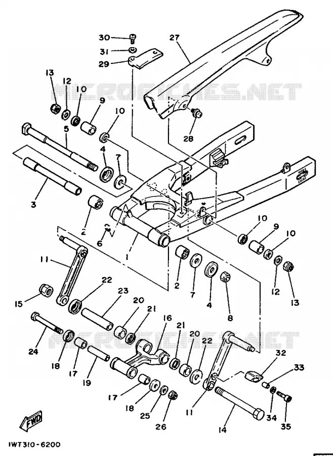 SWINGARM Yamaha MOTO 350 1988 RDLC  RD350LCF (37KW)