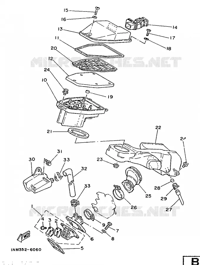 EXHAUST Yamaha MOTO 75 1991 RDLC  RD75LC