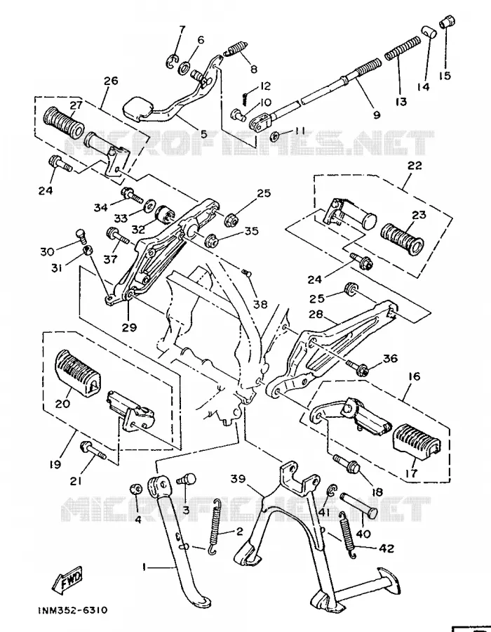 STAND / FOOTREST Yamaha MOTO 75 1991 RDLC  RD75LC