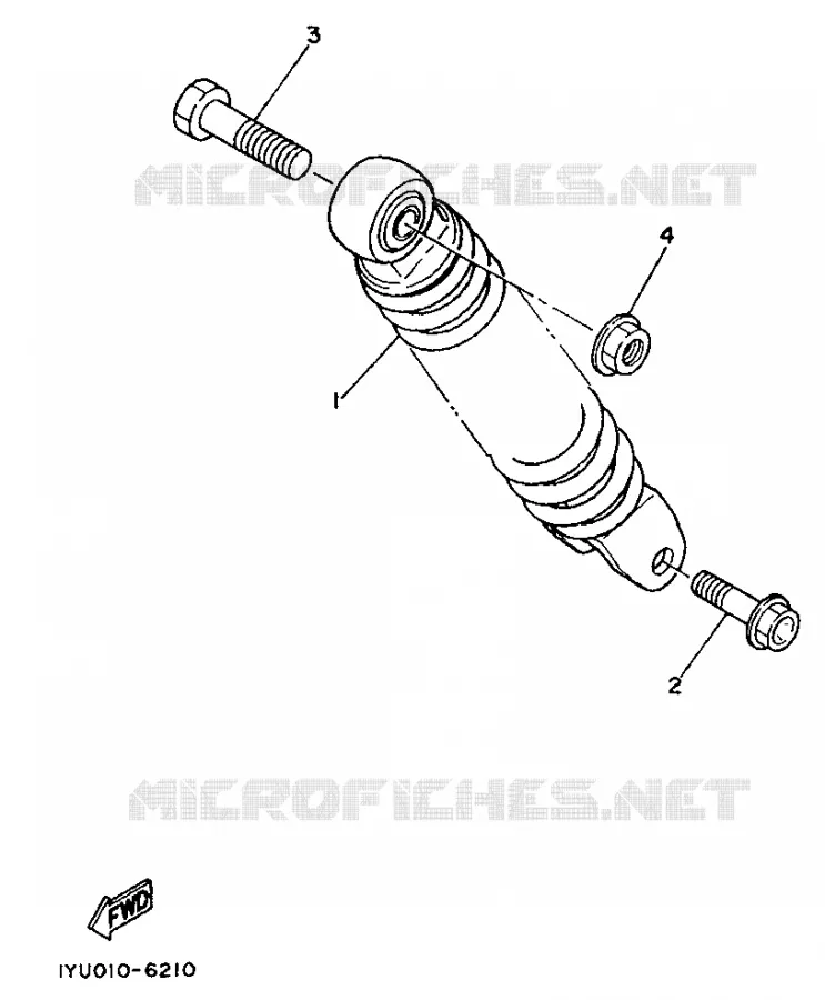 REAR SHOCK ABSORBER Yamaha SCOOTER 50 1990 MINT  SH50