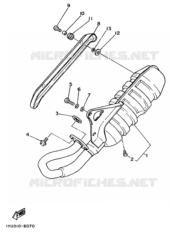 EXHAUST Yamaha SCOOTER 50 1990 MINT  SH50