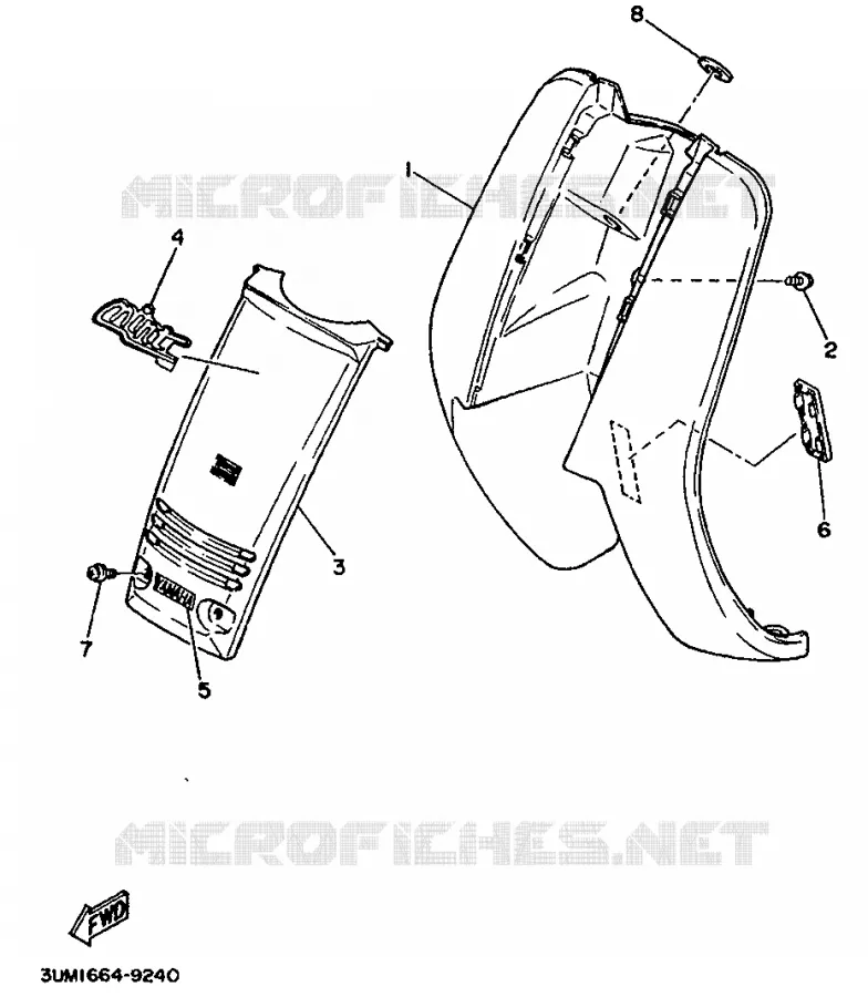 LEG SHIELD Yamaha SCOOTER 50 1990 MINT  SH50