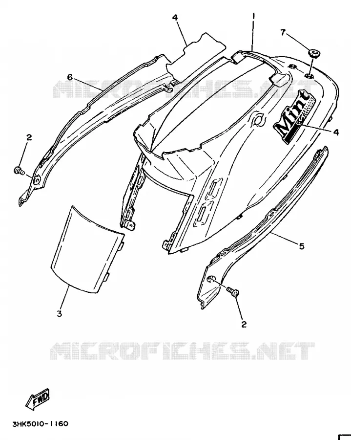 SIDE COVER Yamaha SCOOTER 50 1994 MINT  SH50