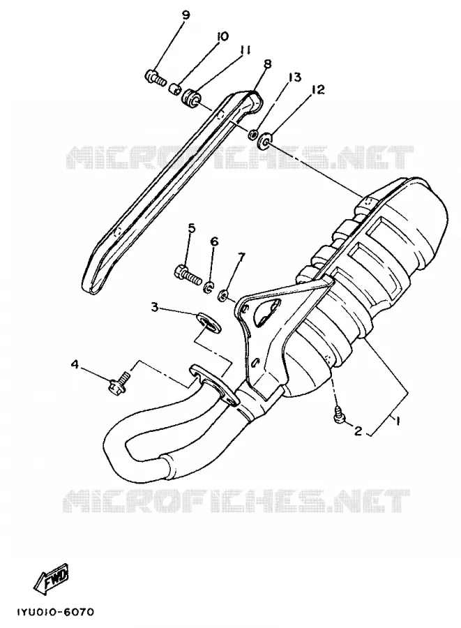 EXHAUST Yamaha SCOOTER 50 1994 MINT  SH50