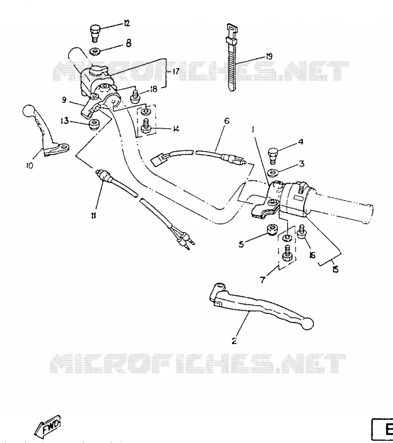 SWITCH / LEVER Yamaha MOTO 125 1987 SR  SR125