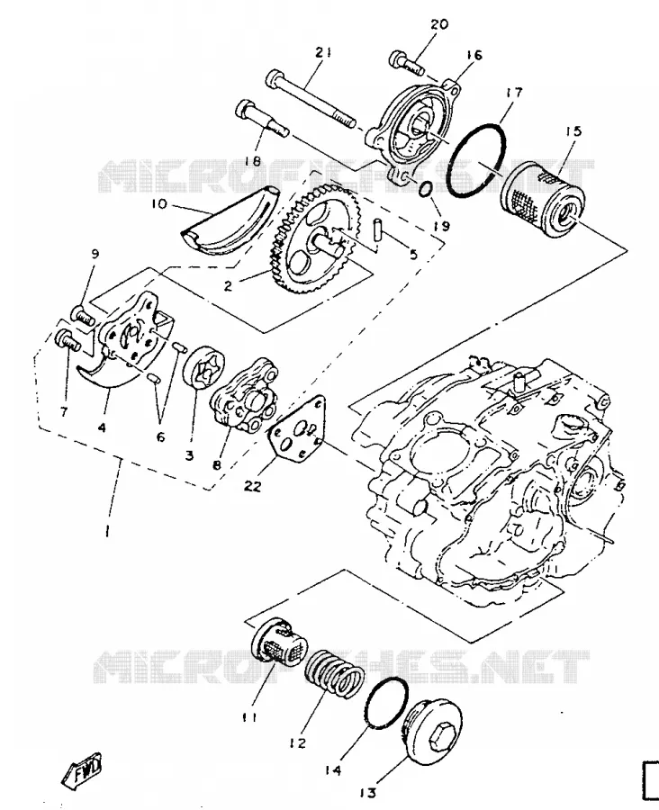 OIL PUMP Yamaha MOTO 125 1987 SR  SR125