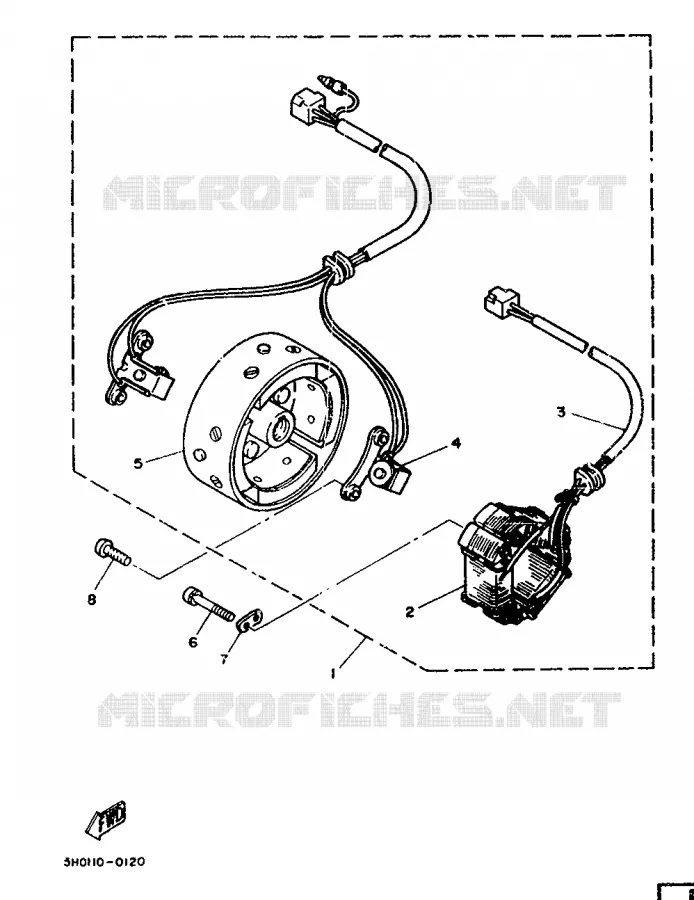 IGNITION Yamaha MOTO 125 1989 SR  SR125