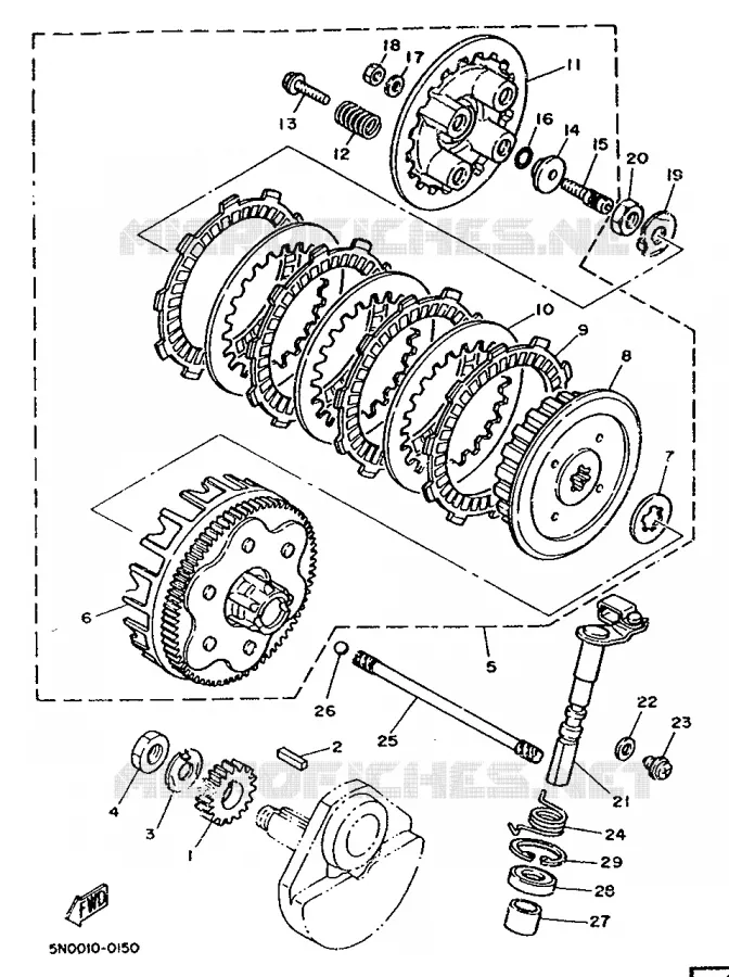 STARTER CLUTCH Yamaha MOTO 125 1989 SR  SR125
