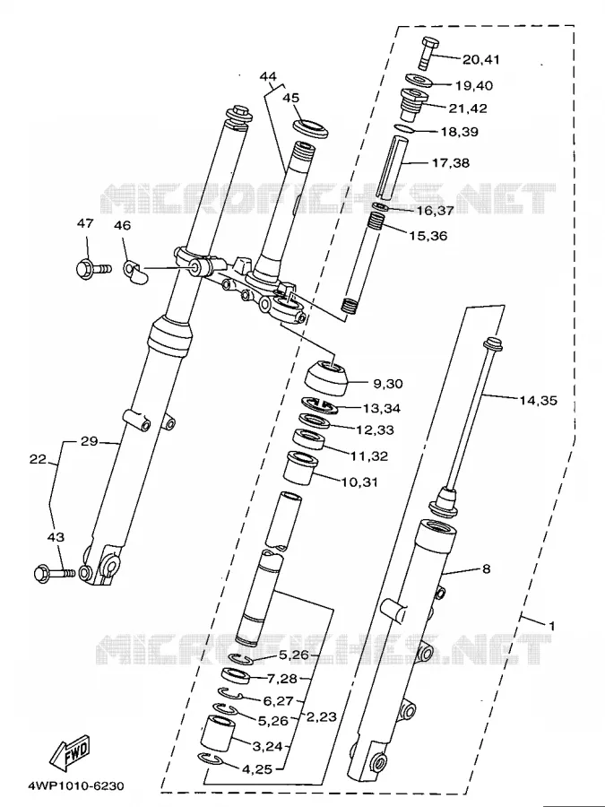 FRONT FORK Yamaha MOTO 125 1998 SR  SR125