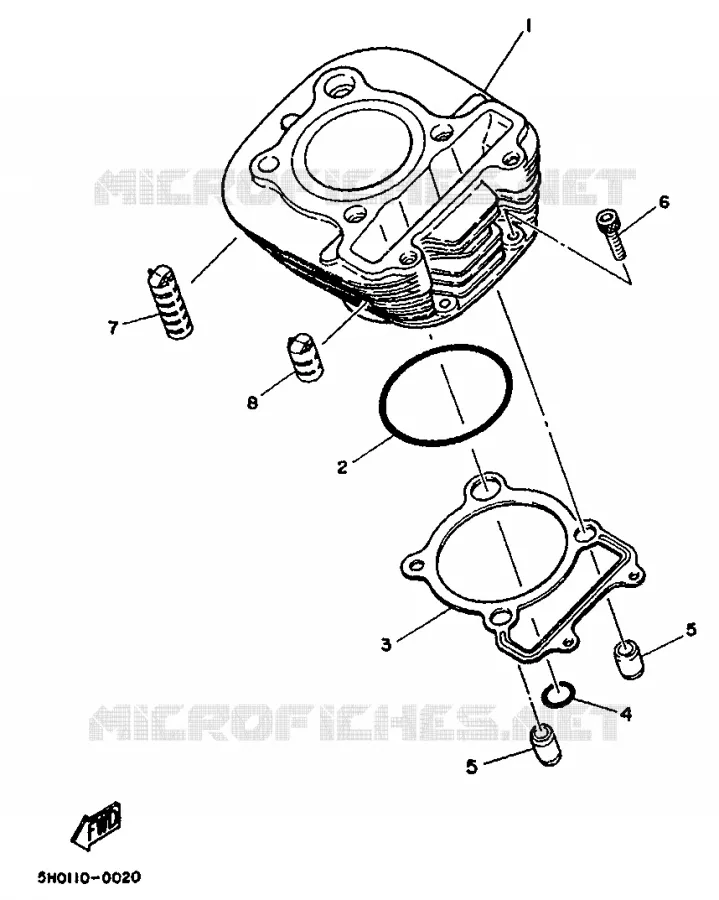 CYLINDER Yamaha MOTO 125 1998 SR  SR125