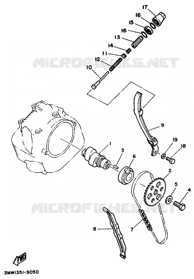CAMSHAFT / TIMING CHAIN Yamaha MOTO 125 1998 SR  SR125