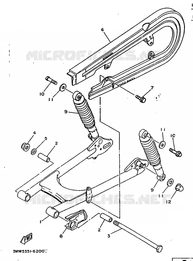SWINGARM / SHOCK ABSORBER Yamaha MOTO 125 1998 SR  SR125