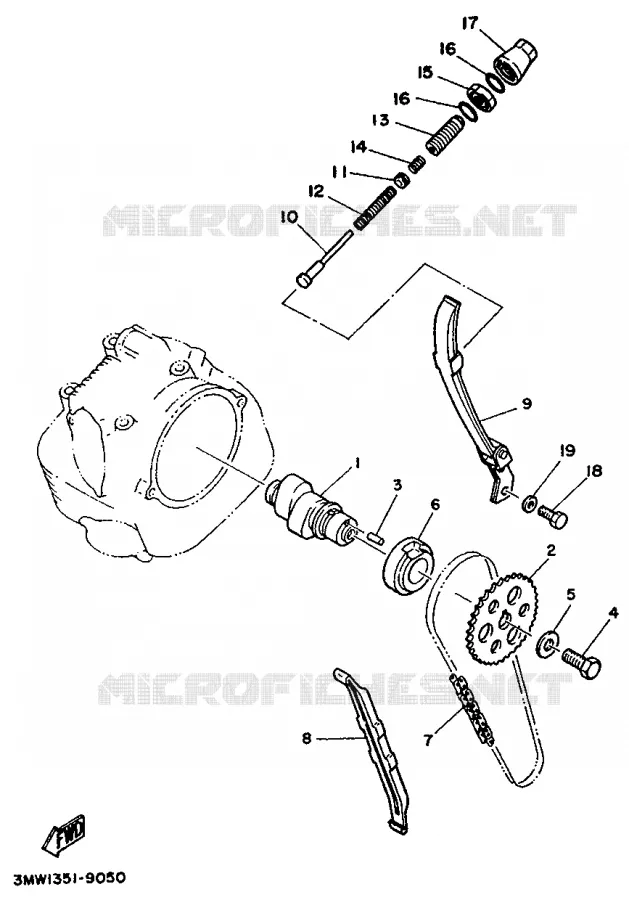 CAMSHAFT / TIMING CHAIN Yamaha MOTO 125 1998 SR  SR125