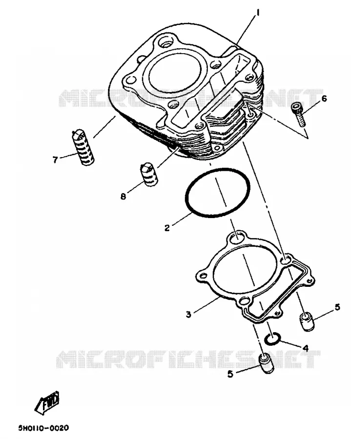 CYLINDER Yamaha MOTO 125 1998 SR  SR125