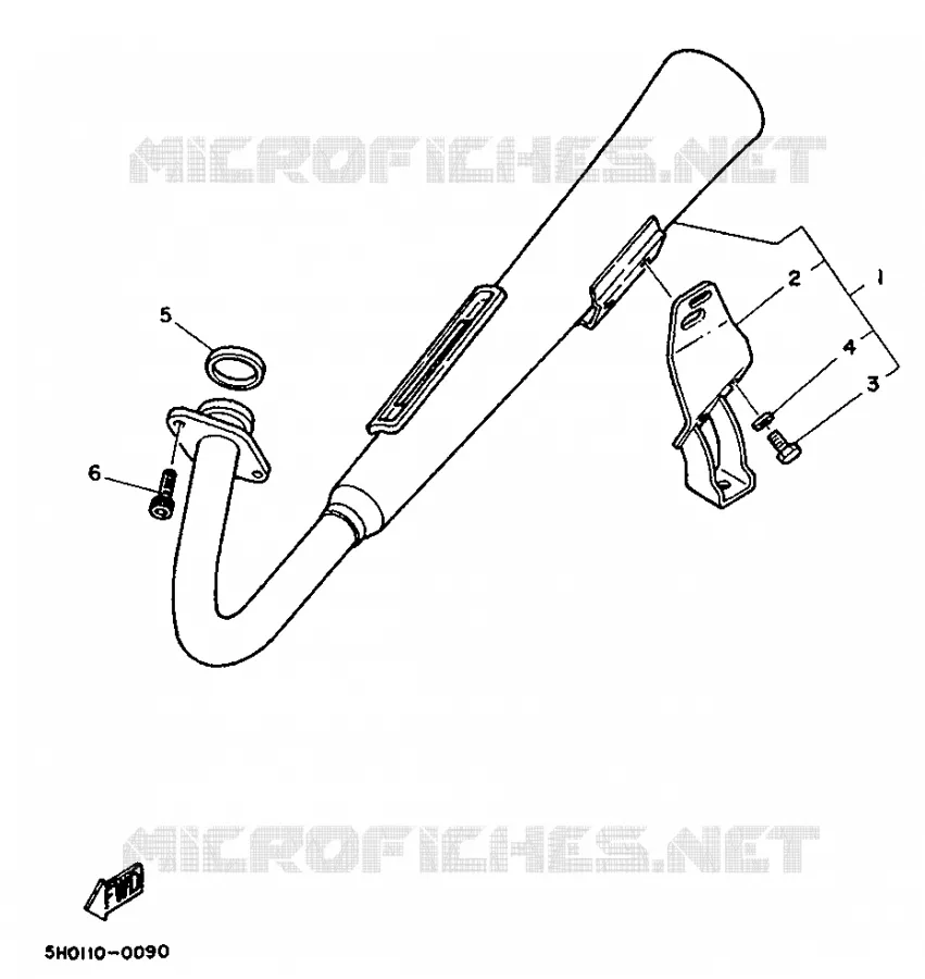 EXHAUST Yamaha MOTO 125 1998 SR  SR125