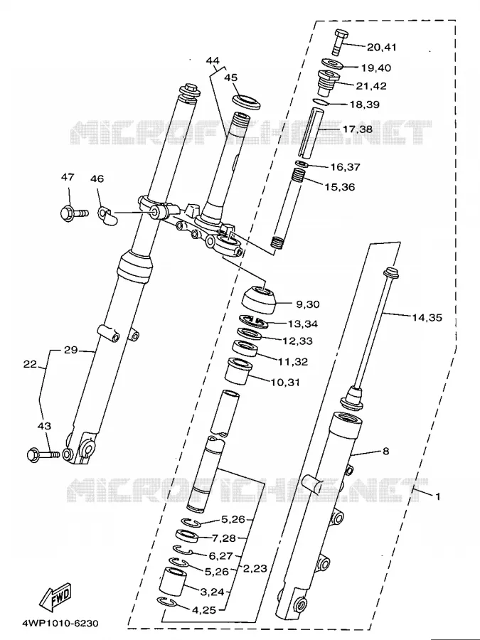 FRONT FORK Yamaha MOTO 125 1998 SR  SR125