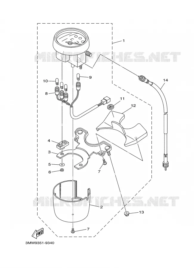 SPEEDOMETER Yamaha MOTO 125 2000 SR  SR125