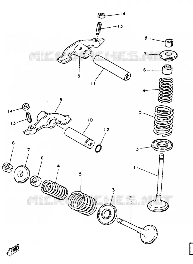 VALVE Yamaha MOTO 125 1988 SR  SR125SP