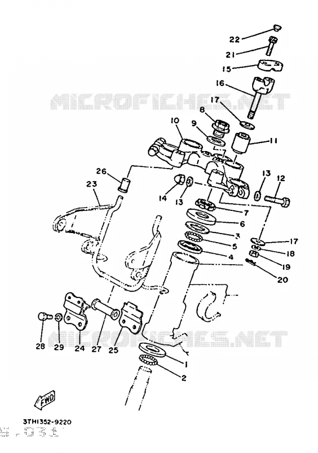 STEERING Yamaha MOTO 250 1991 SR  SR250