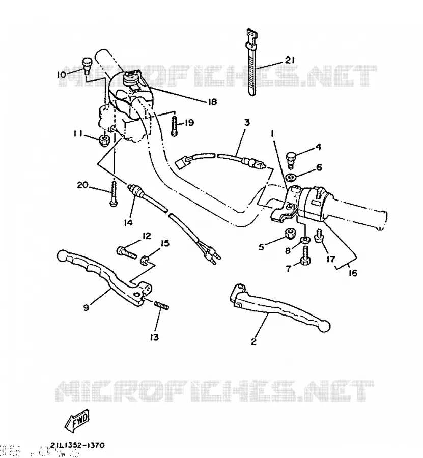 SWITCH / LEVER Yamaha MOTO 250 1991 SR  SR250