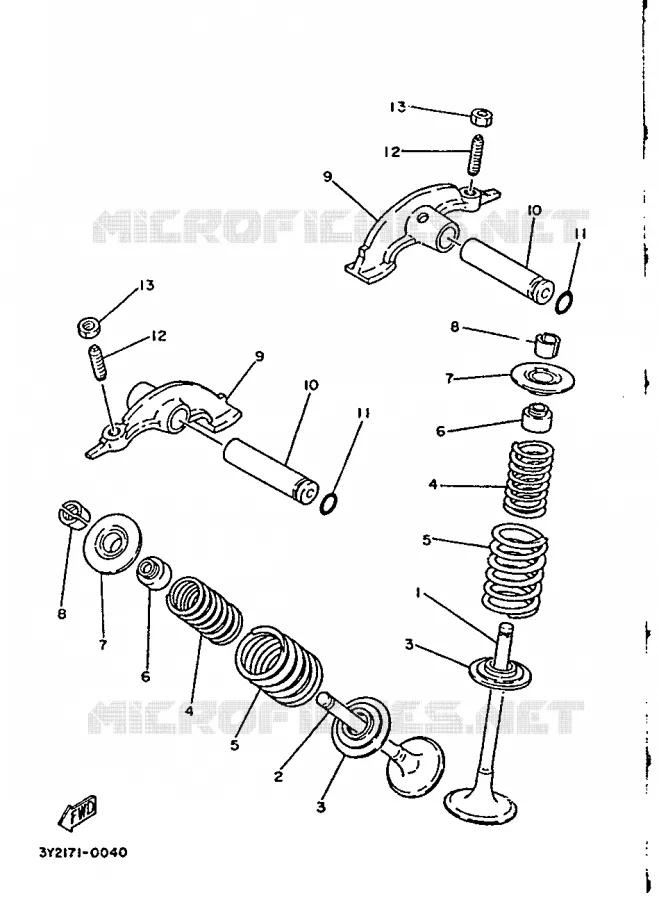 VALVE Yamaha MOTO 250 1991 SR  SR250