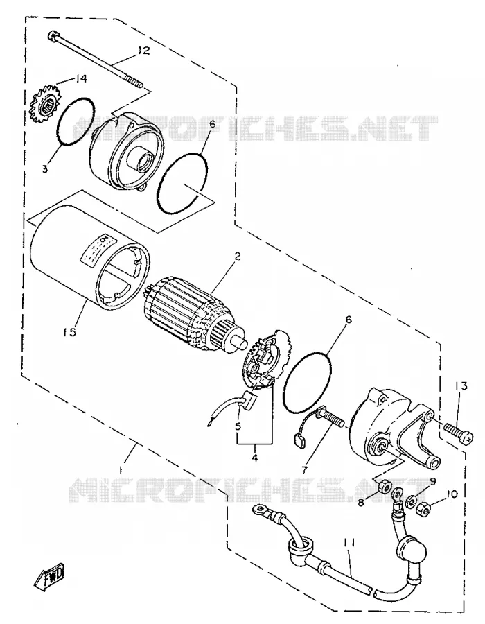 STARTER MOTOR Yamaha MOTO 250 1996 SR  SR250