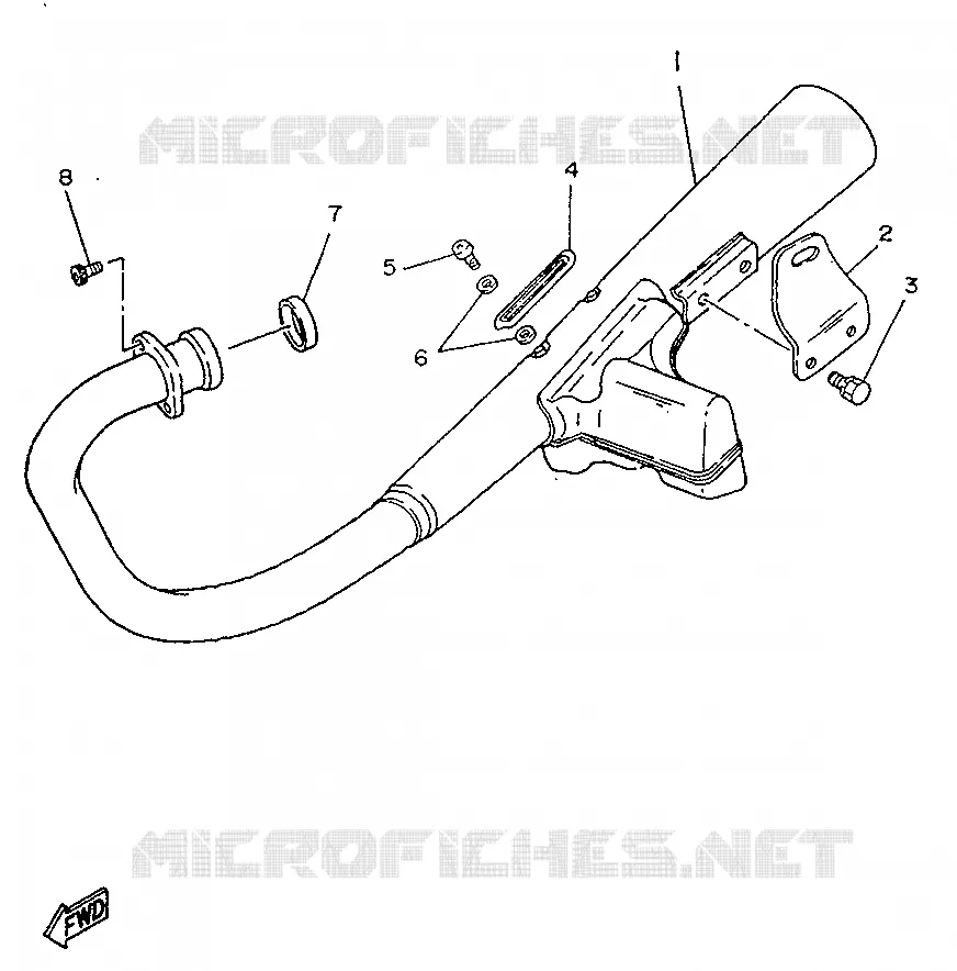 EXHAUST Yamaha MOTO 250 1996 SR  SR250