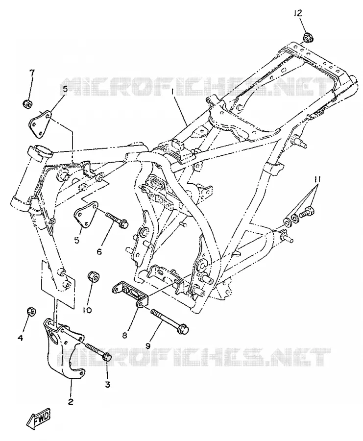 FRAME Yamaha MOTO 250 1996 SR  SR250