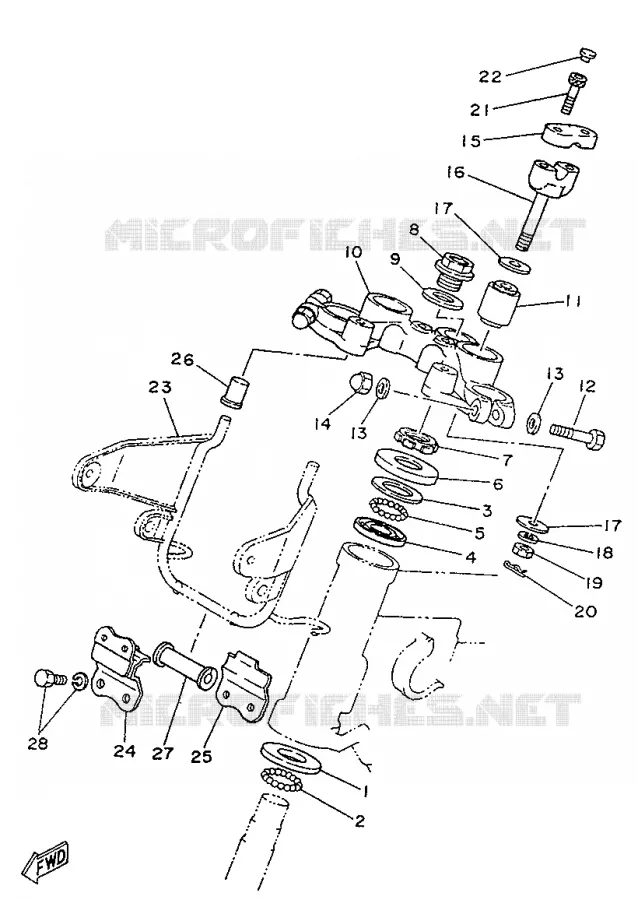STEERING Yamaha MOTO 250 1996 SR  SR250