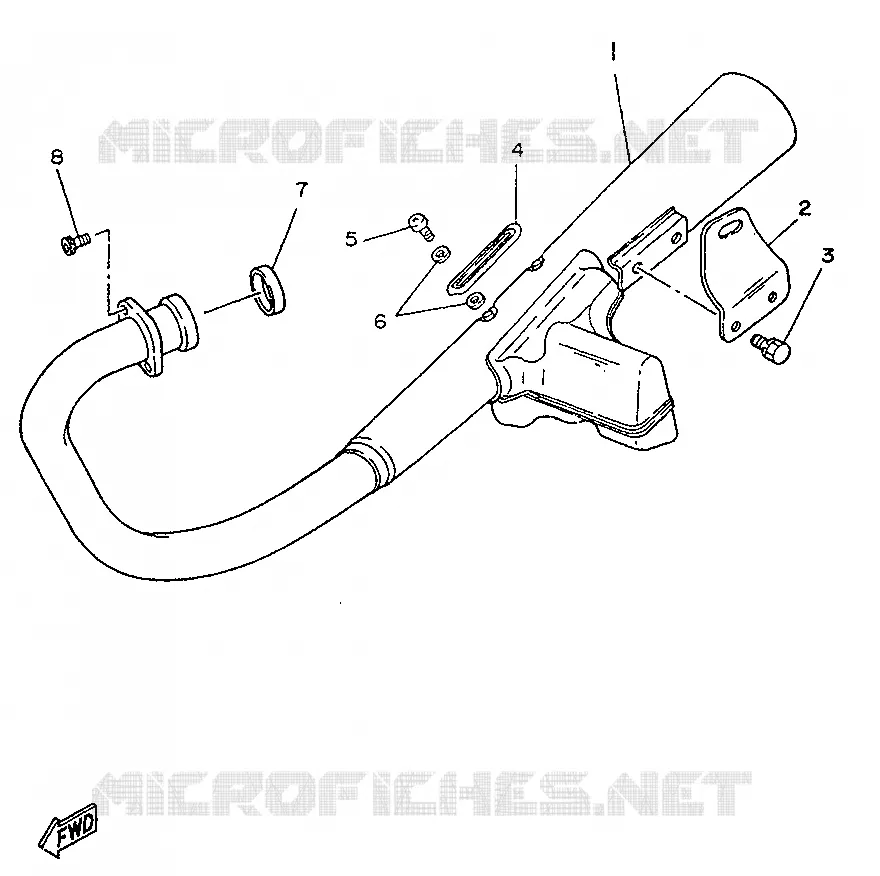 EXHAUST Yamaha MOTO 250 1996 SR  SR250