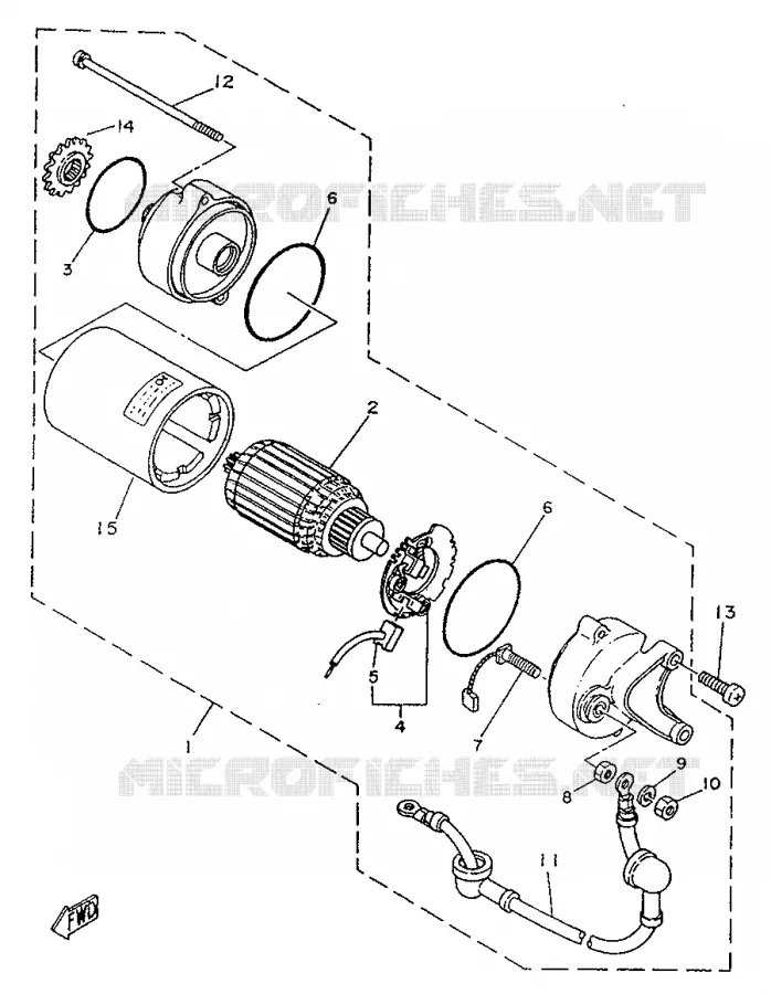 STARTER MOTOR Yamaha MOTO 250 1996 SR  SR250