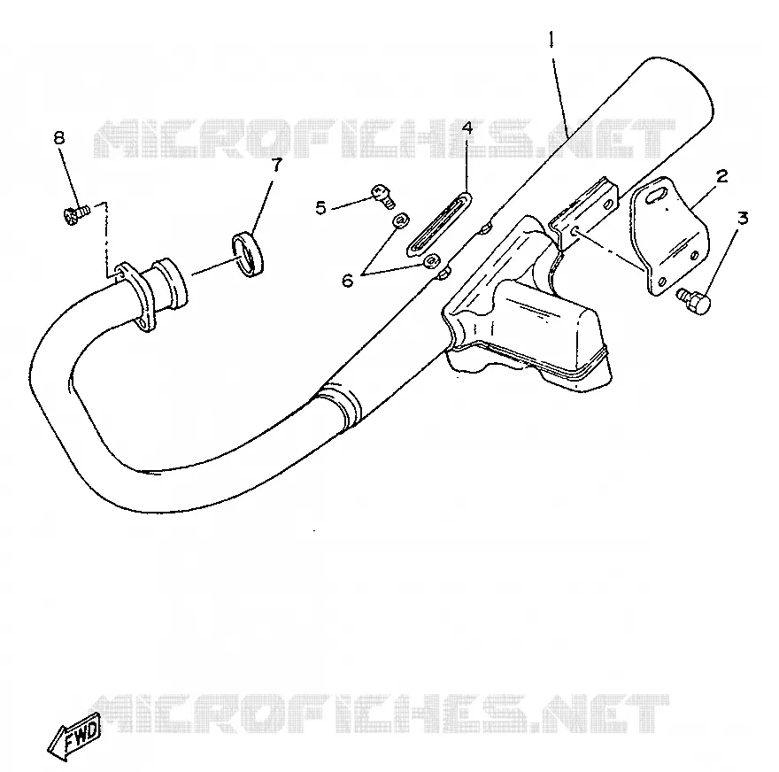 EXHAUST Yamaha MOTO 250 1996 SR  SR250