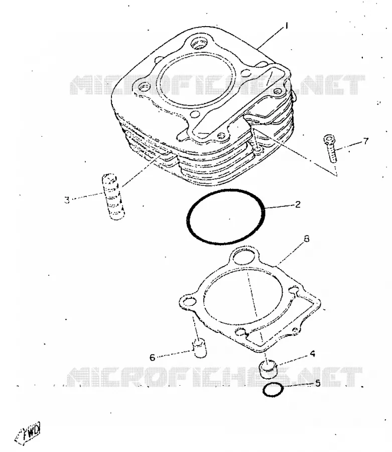CYLINDER Yamaha MOTO 250 1998 SR  SR250
