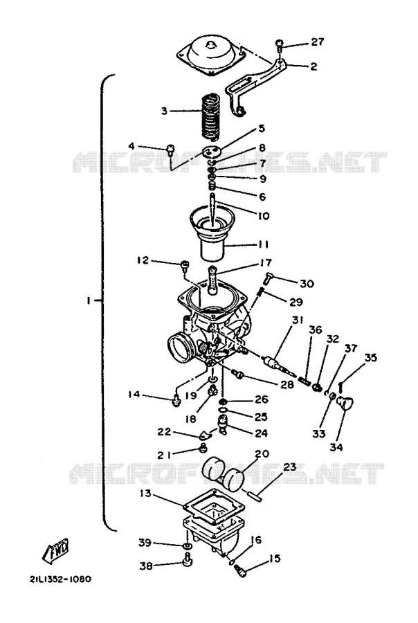 CARBURETOR Yamaha MOTO 250 1990 SR  SR250SP