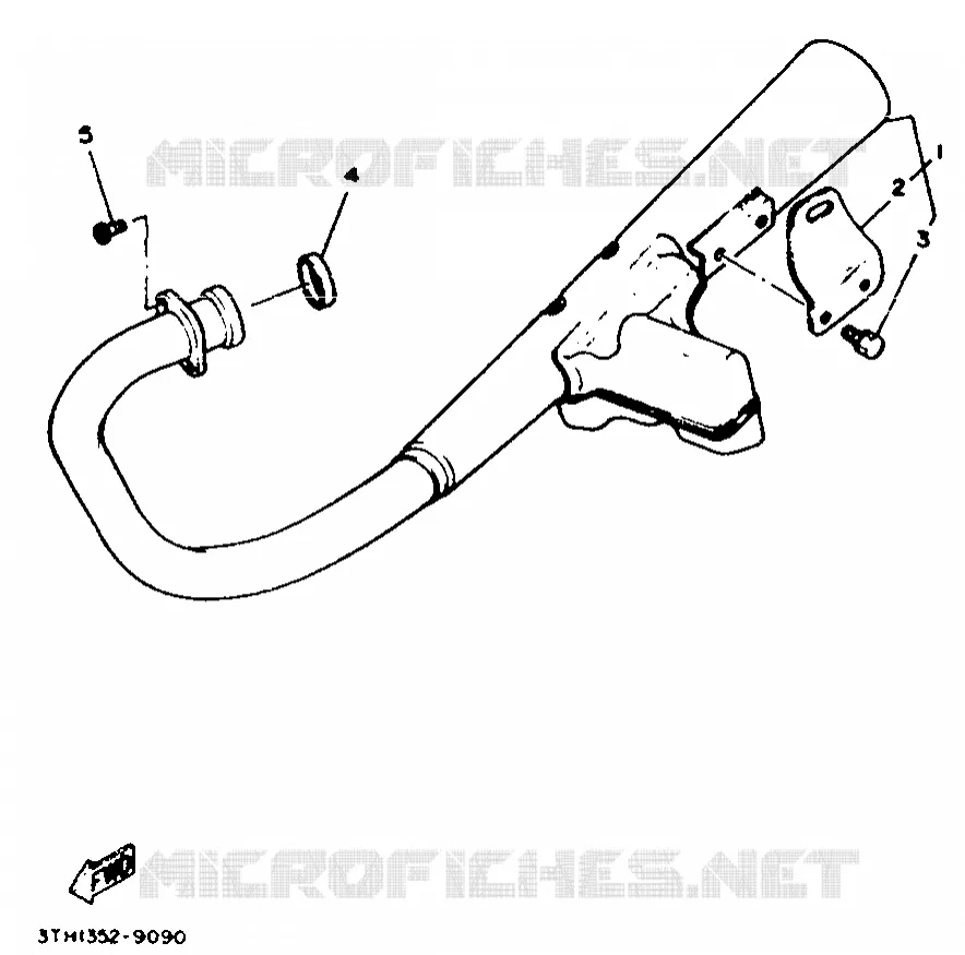 EXHAUST Yamaha MOTO 250 1990 SR  SR250SP