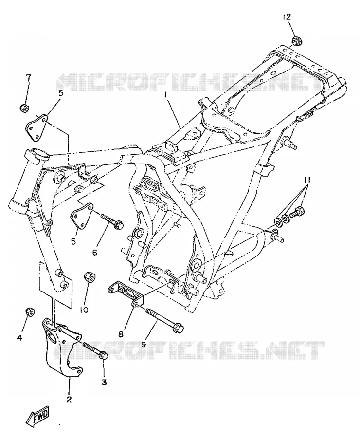 FRAME Yamaha MOTO 250 1996 SR  SR250SP