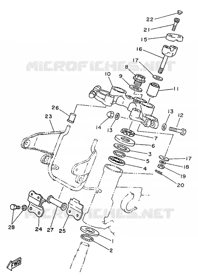 STEERING Yamaha MOTO 250 1996 SR  SR250SP