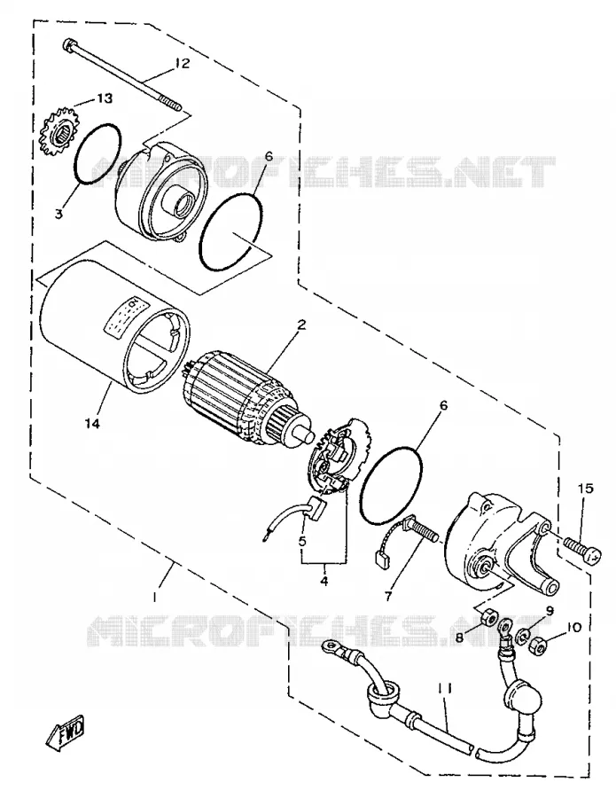 STARTER MOTOR Yamaha MOTO 250 1996 SR  SR250SP