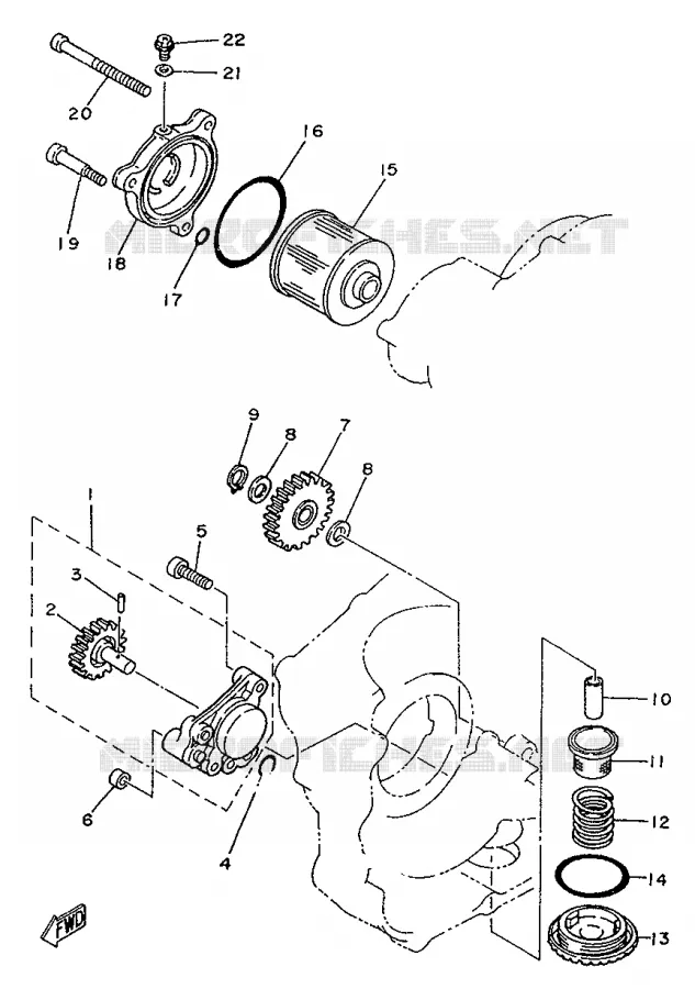 OIL PUMP Yamaha MOTO 250 1996 SR  SR250SP