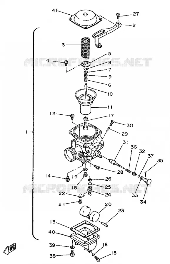 CARBURETOR Yamaha MOTO 250 1996 SR  SR250SP