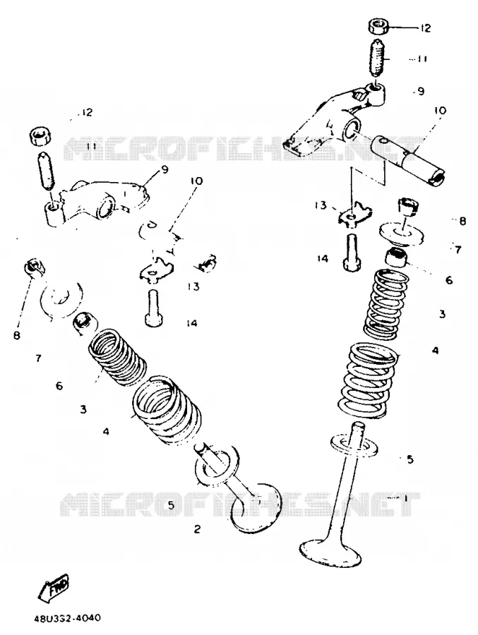 VALVE Yamaha MOTO 500 1987 SR  SR500