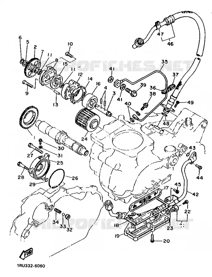 OIL PUMP Yamaha MOTO 500 1987 SR  SR500