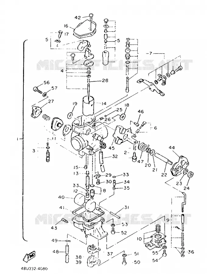 CARBURETOR Yamaha MOTO 500 1987 SR  SR500