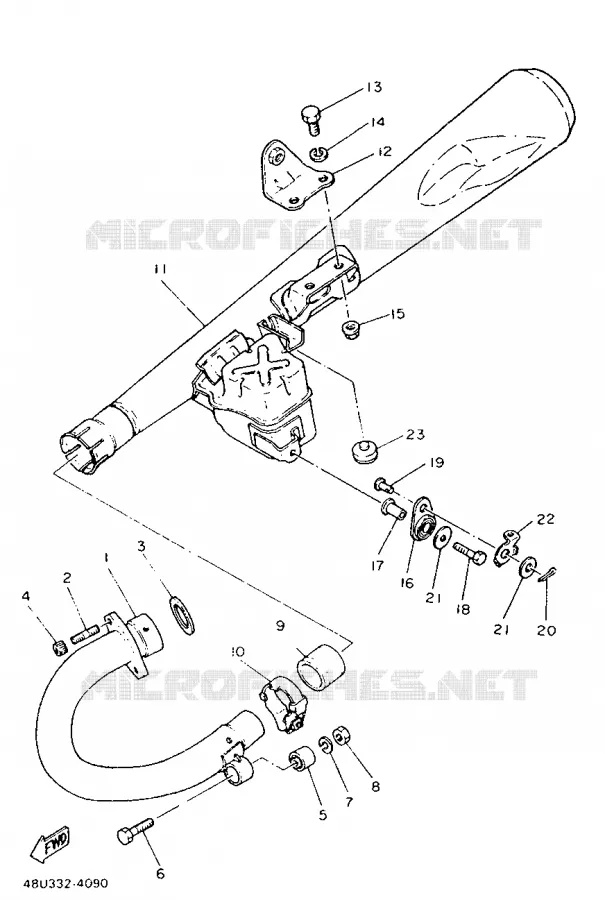 EXHAUST Yamaha MOTO 500 1987 SR  SR500