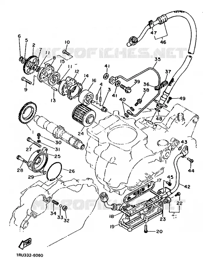 OIL PUMP Yamaha MOTO 500 1991 SR  SR500