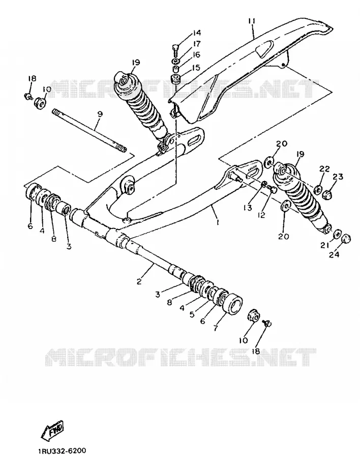 SWINGARM Yamaha MOTO 500 1991 SR  SR500