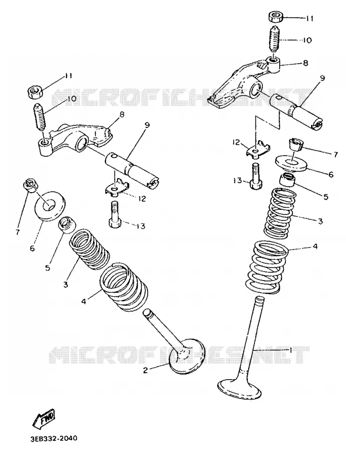 VALVE Yamaha MOTO 500 1992 SR  SR500
