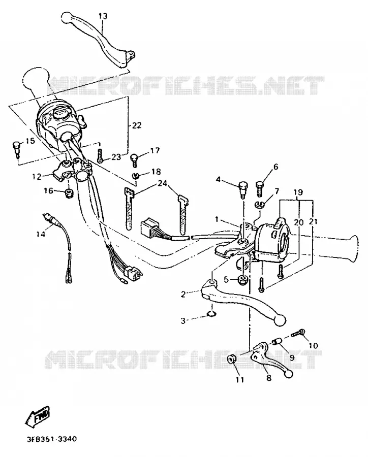 SWITCH / LEVER Yamaha MOTO 500 1993 SR  SR500