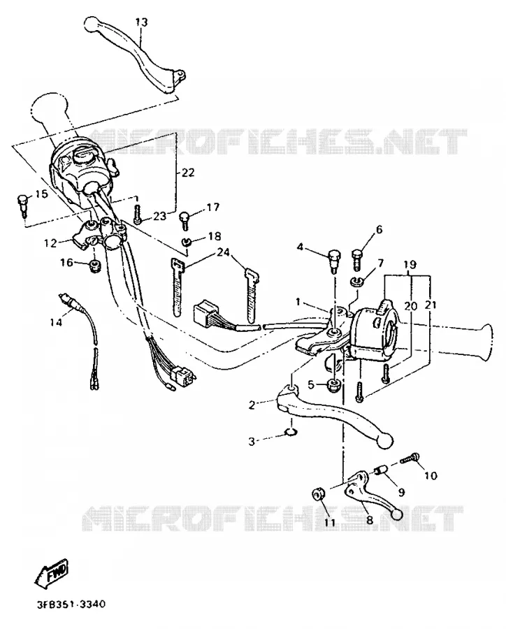 SWITCH / LEVER Yamaha MOTO 500 1993 SR  SR500