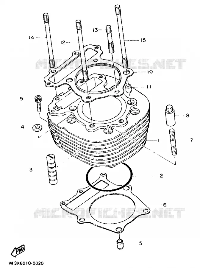 CYLINDER Yamaha MOTO 500 1993 SR  SR500